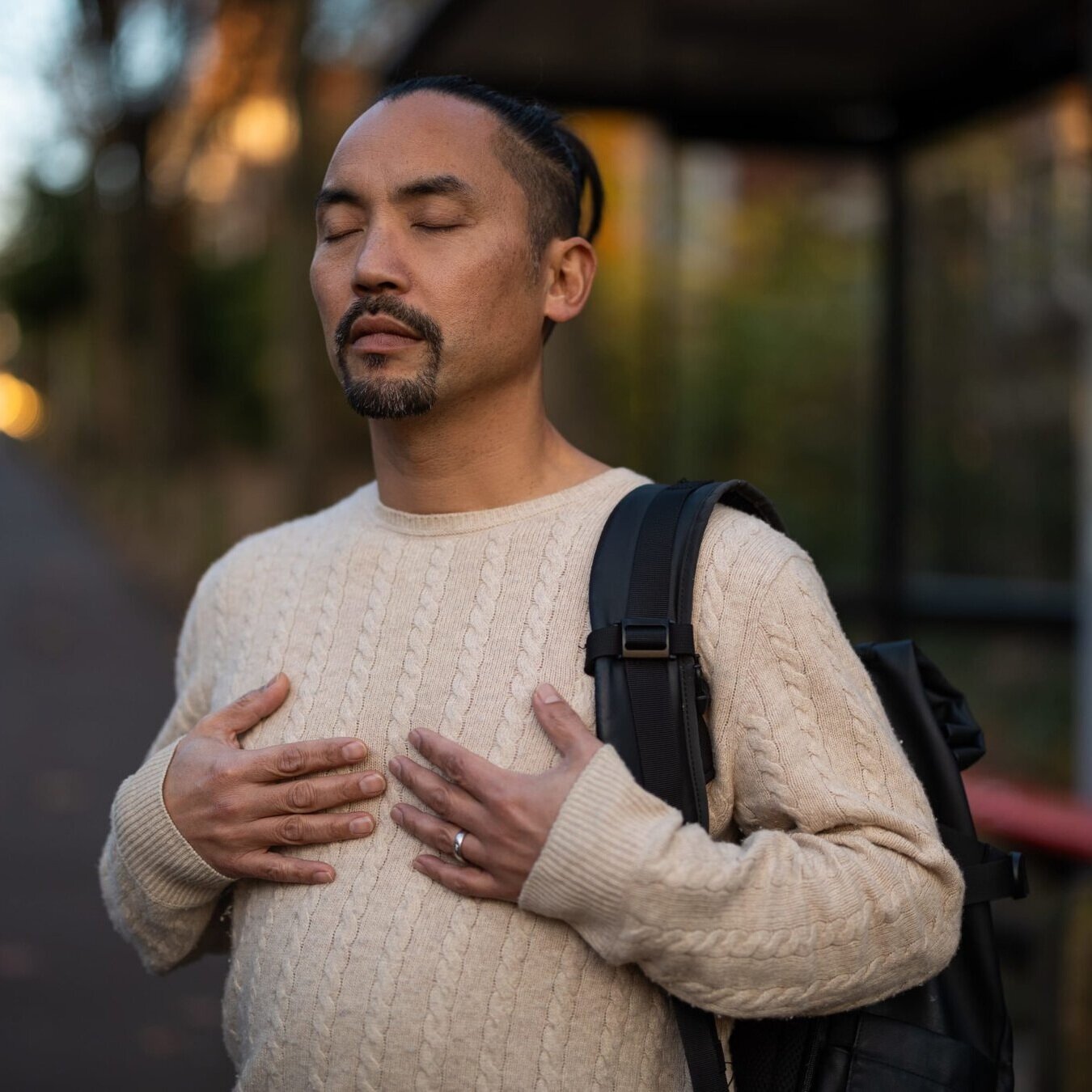 Man practising Sophrology