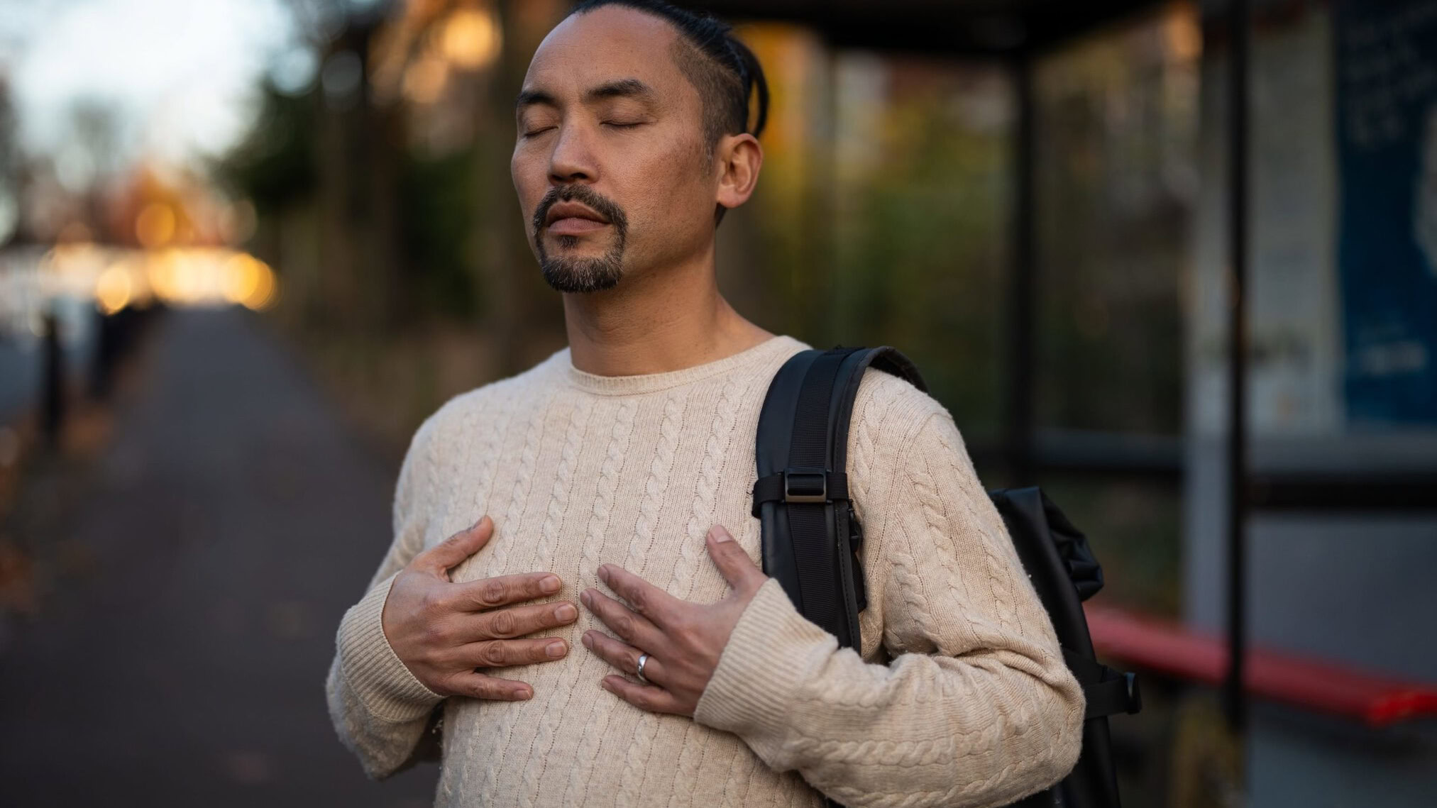 Man practising Sophrology