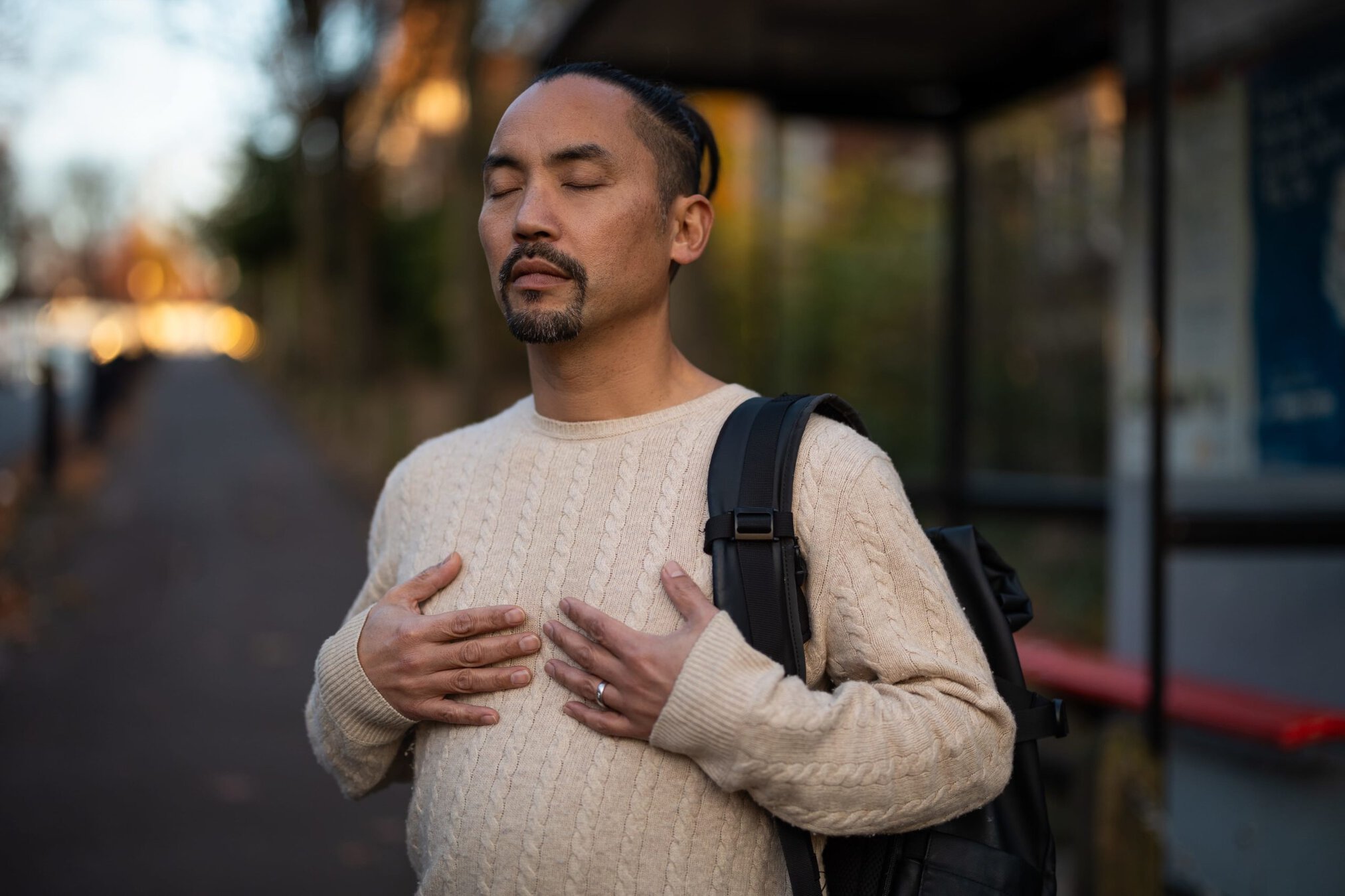 Man practising Sophrology