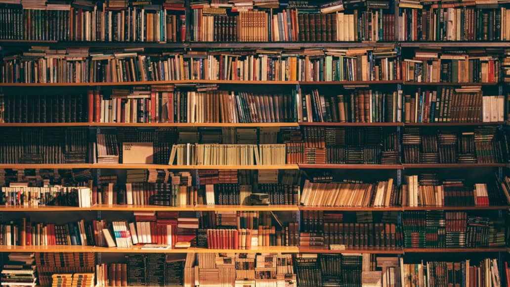 A bookshelf of books