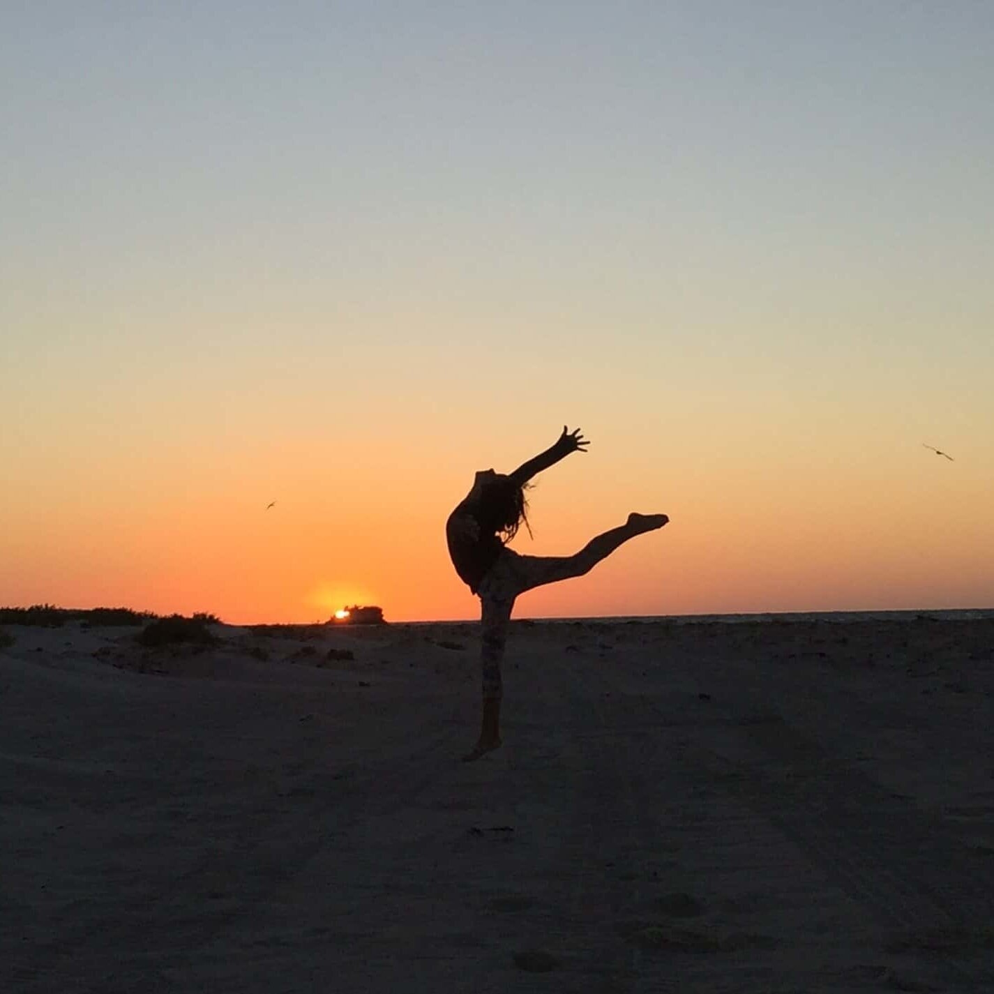 Woman exercising outside