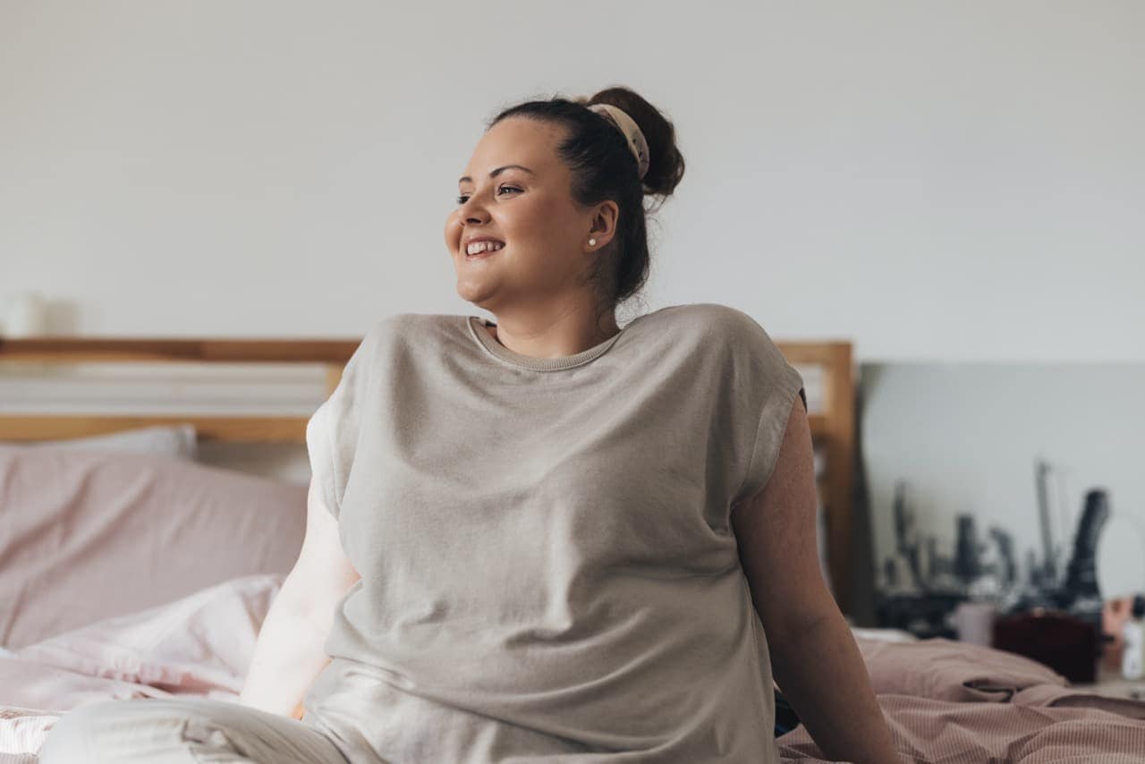 Woman after practising Sophrology