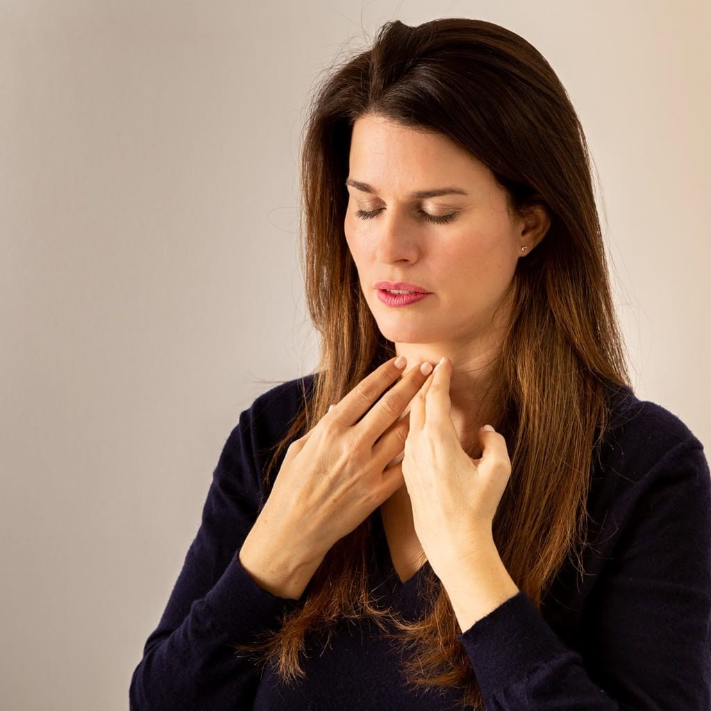 Dominique performing the The Clearing Breath